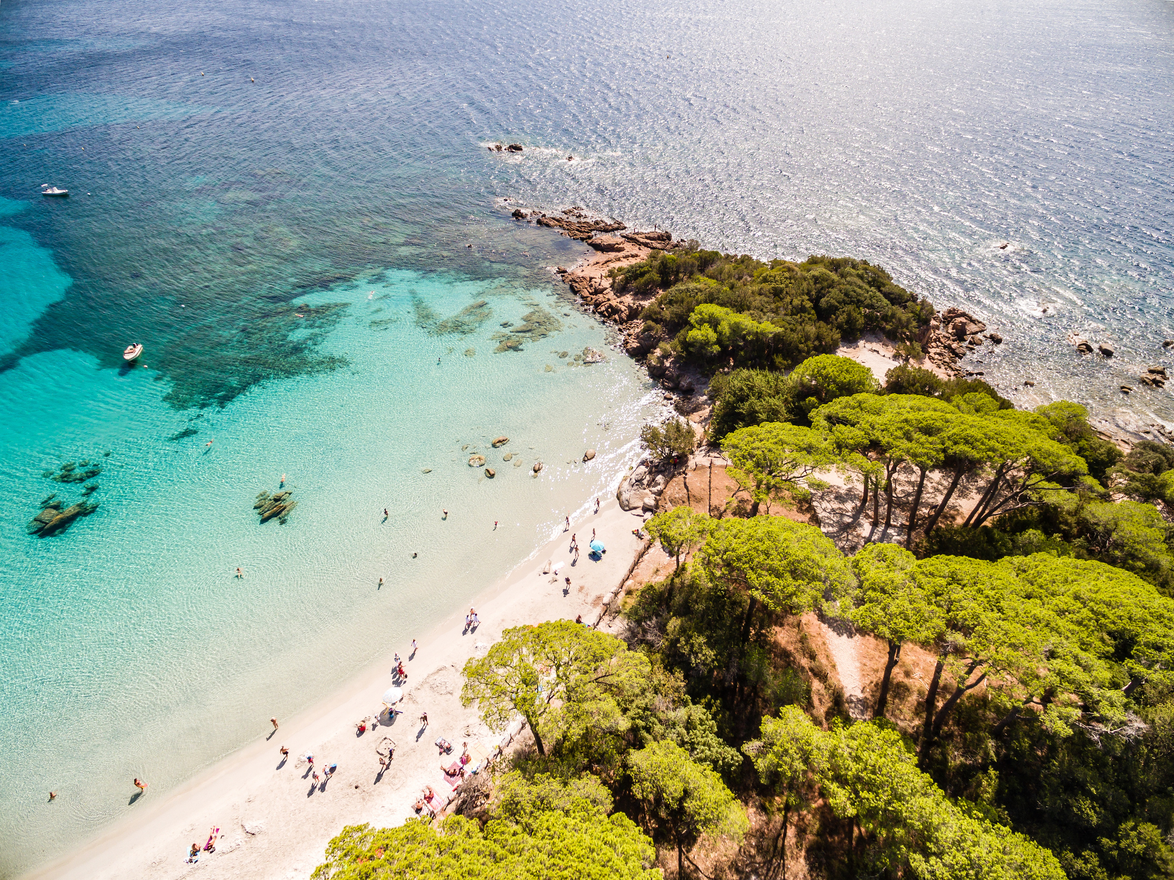 La plage de Palombaggia, Corse